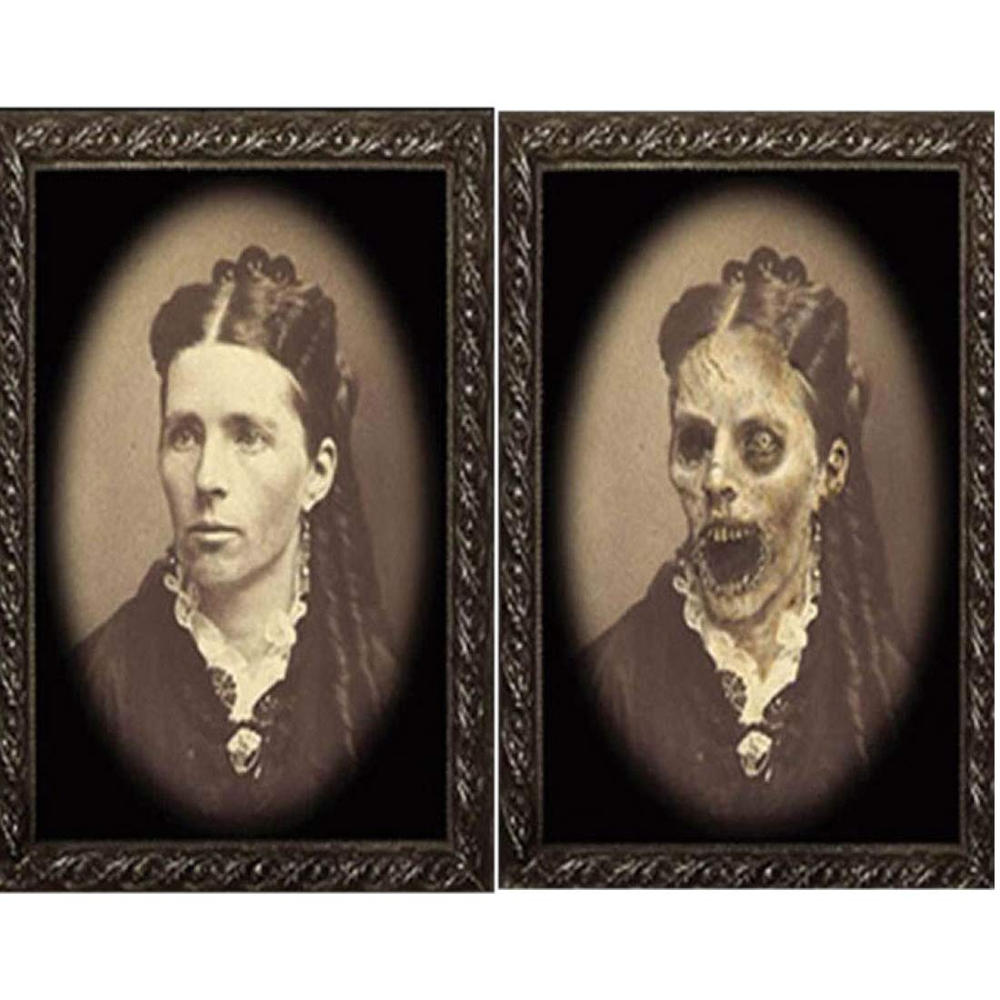 絵画 GHOST 1 Amazon.co.jp: 女性の肖像画 3Dゴーストフォトフレーム インテリア雑貨